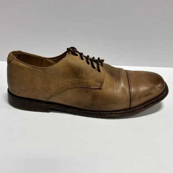 Bedstu Men’s Bessie, Tan Rustic Oxford Dress Shoes, Size 9.5 M